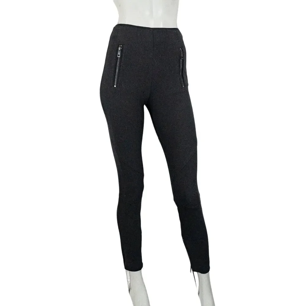 Rag & Bone NY Legging Pants zipper packets Black Women's Size 0